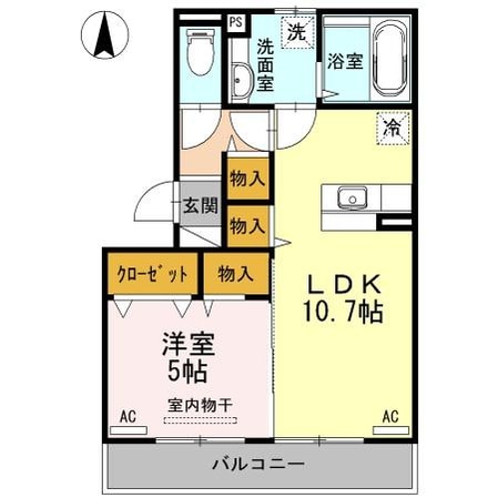 ラヴィーダA棟の物件間取画像